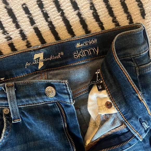 Seven for All Mankind The Ankle Skinny Distressed Jeans - Picture 2 of 2